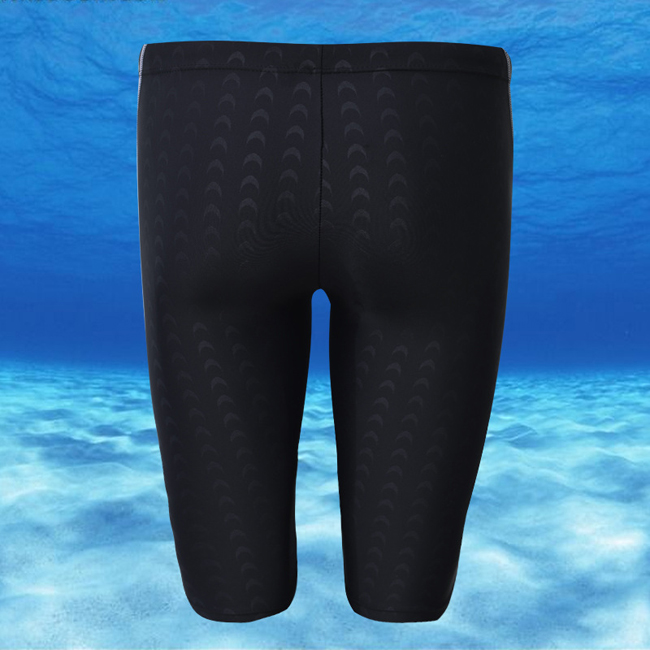 POQSWIM Swimming Men's Trunks Shark Skin Fabric Swim Jammers
